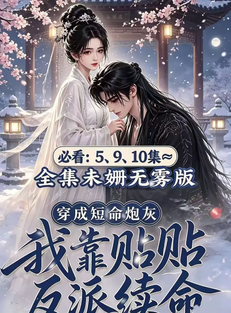 AI漫剧黄果版《穿成短命炮灰，我靠贴贴反派续命》未删减全集免费看-穿书炮灰抱对腿反派怀里好续命-最新去雾版完整全集百度网盘分享
